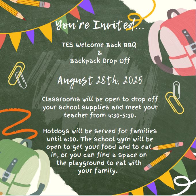 Annual Welcome Back BBQ & Supply Drop-Off