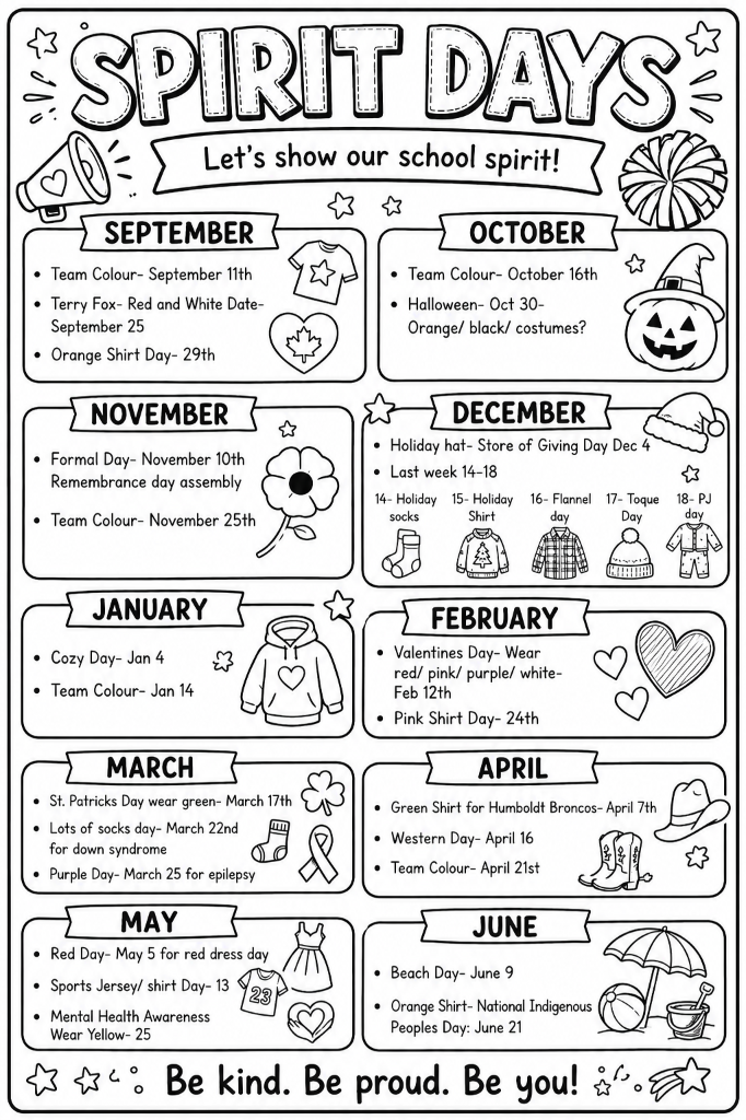 2026-27 Spirit Days